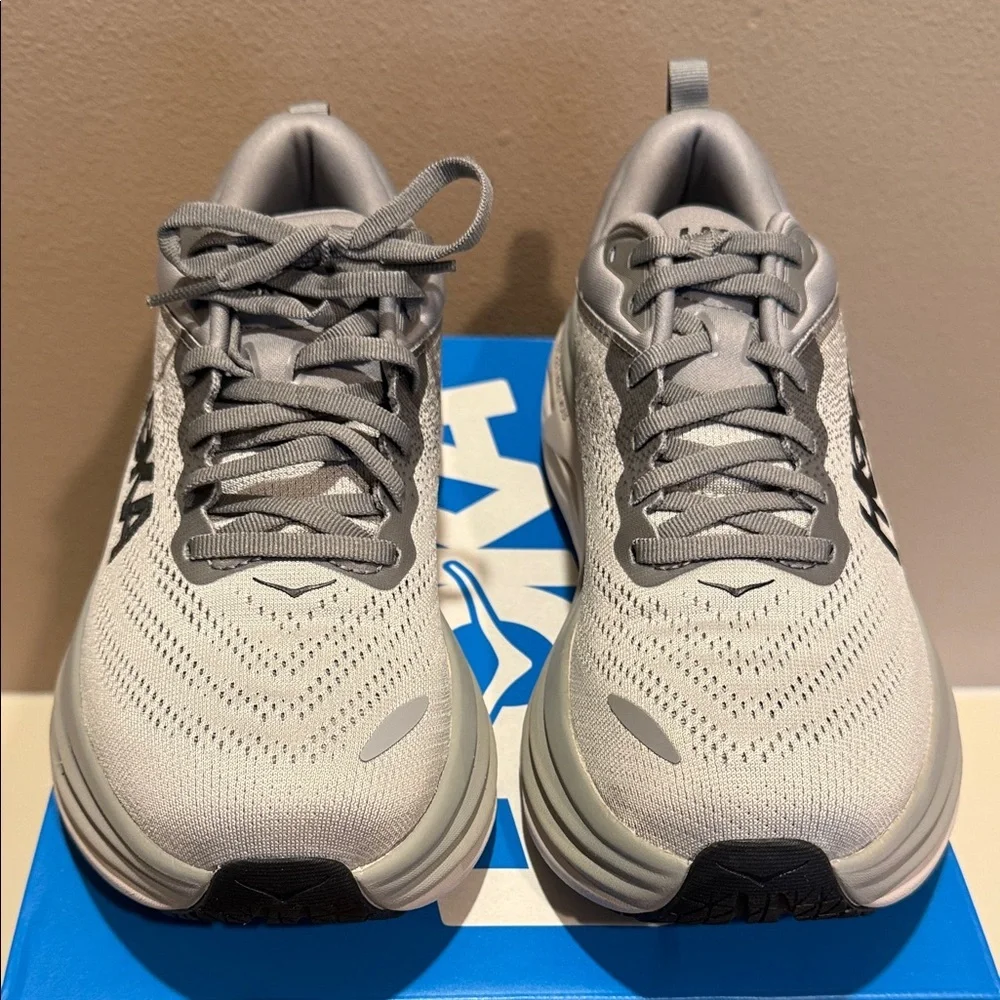 Hoka Bondi 8 Men’s Size 7.5D Gray Running Shoes - Picture 4 of 11